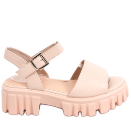 Dianne Beige high-soled sandals