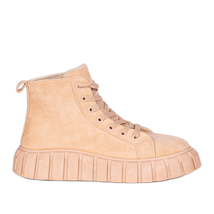 Beige sneakers on the Martha platform