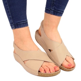 Leather sandals T.Sokolski W SCA109A beige Leather sandals T.Sokolski W SCA109A beige