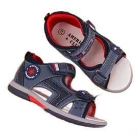Velcro sandals American Club Jr AM825A navy blue