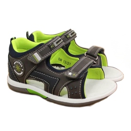 American Club W AM825B gray velcro sandals