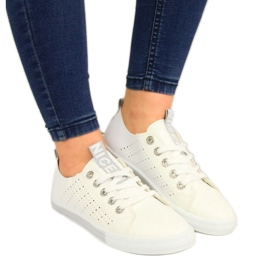Sneakers made of eco leather Filippo W PAW221A white Sneakers made of eco leather Filippo W PAW221A white