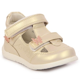 Velcro openwork shoes American Club Jr AM892A gold golden Velcro openwork shoes American Club Jr AM892A gold golden