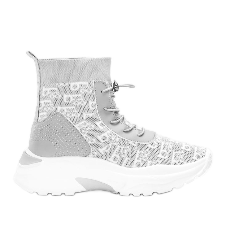 Gray women's Erma sneakers white