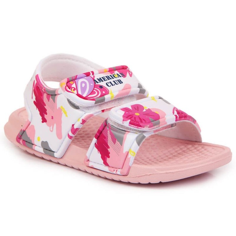 Velcro foam sandals American Club Jr AM882A pink