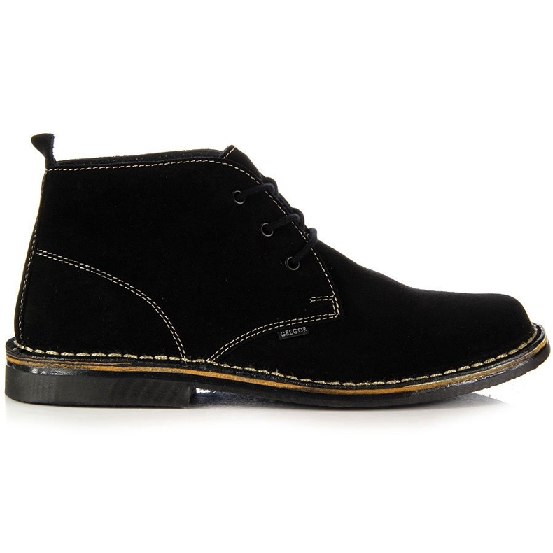 Leather black boots for men Gregor