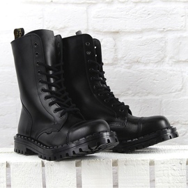 Men's black leather boots, not insulated Gregor