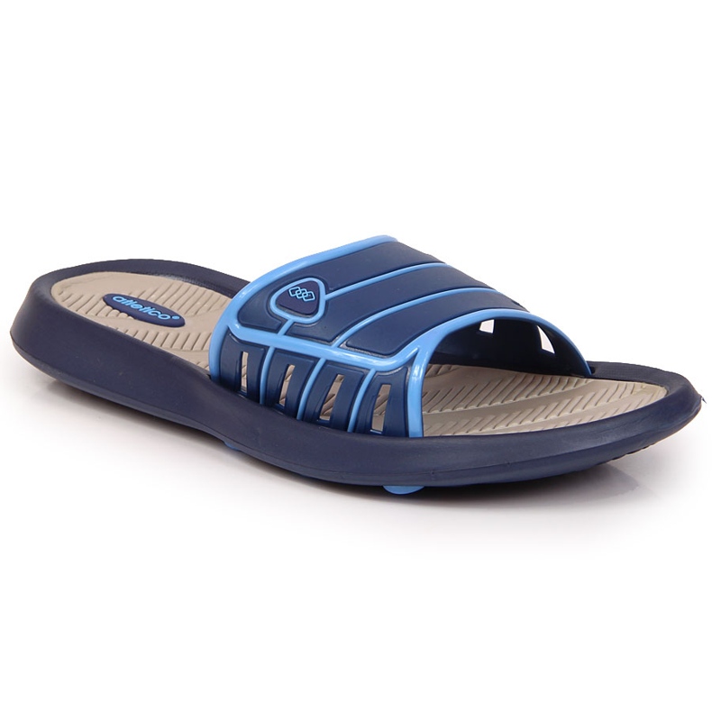 Atletico navy blue men's rubber slippers