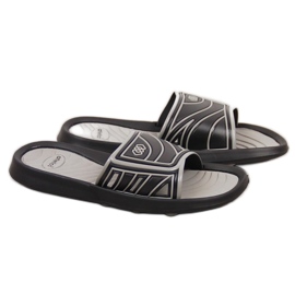Black Atletico men's pool slippers