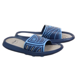 Atletico oversized navy blue men's pool slippers