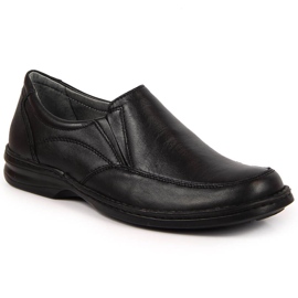 Comfortable leather men's shoes black Helios 871 Comfortable leather men's shoes black Helios 871