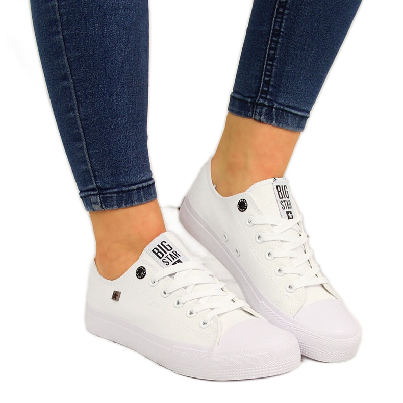 Low white sneakers Big Star AA274010