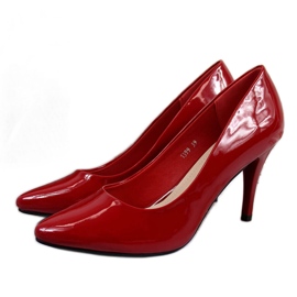 Pumps on a red varnished Sergio Leone stiletto Pumps on a red varnished Sergio Leone stiletto
