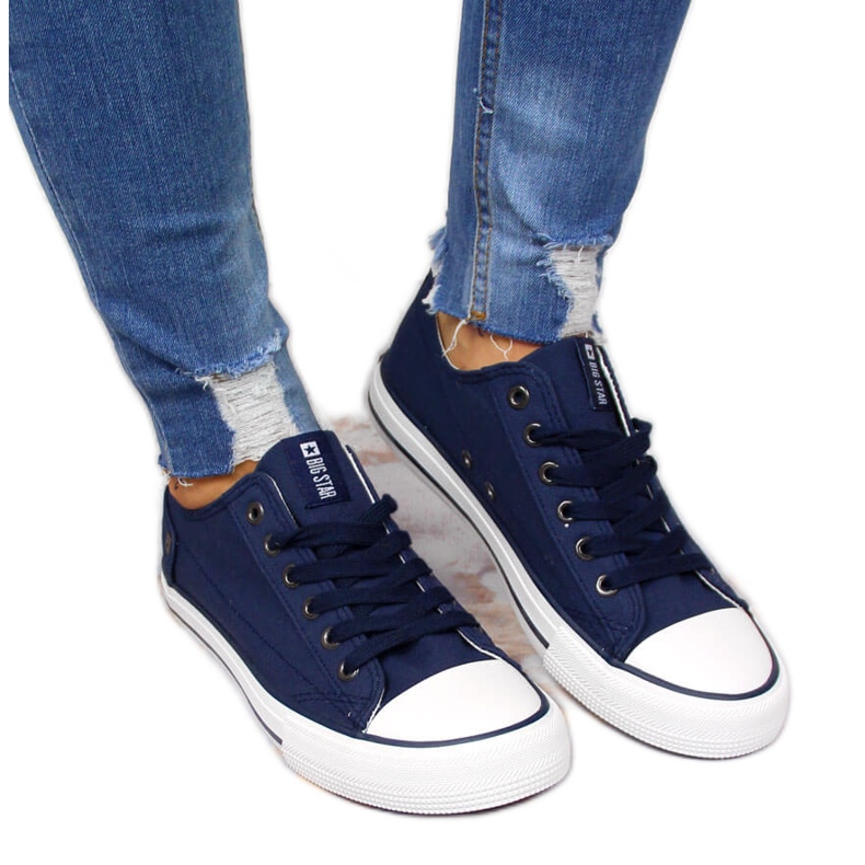 Low-top navy blue sneakers Big Star DD274335