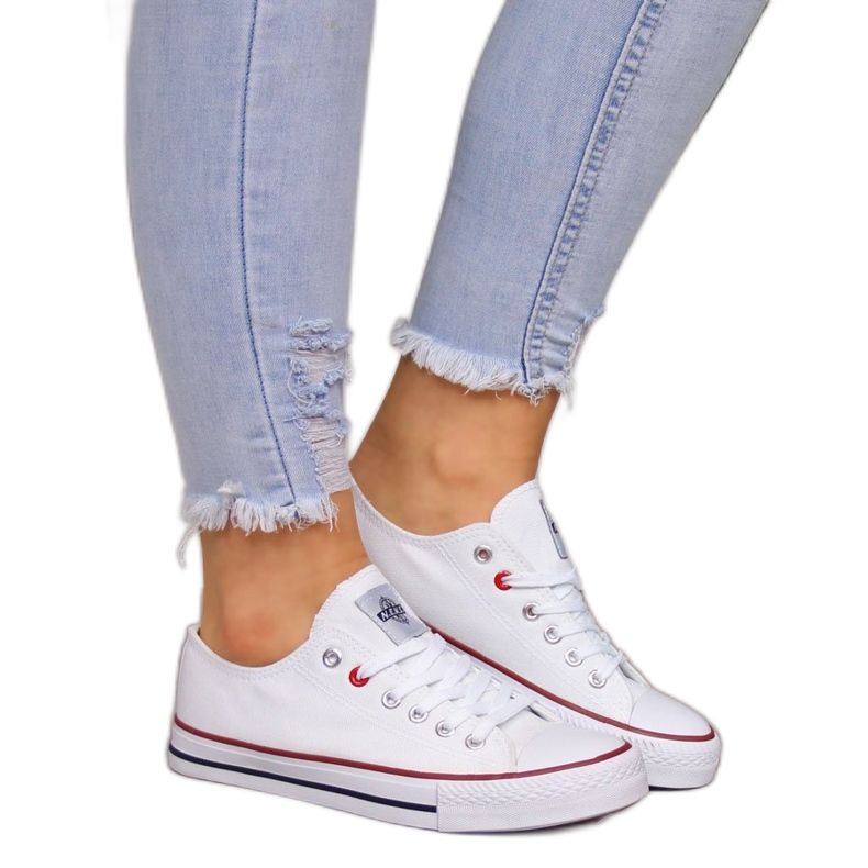 Low white textile sneakers NEWS Low white textile sneakers NEWS