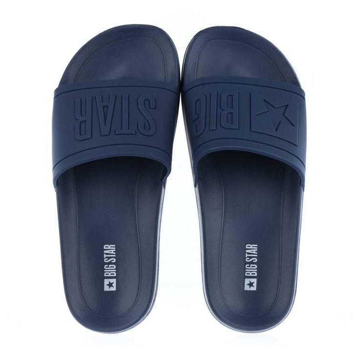 Men's navy blue rubber beach slippers Big Star DD174688