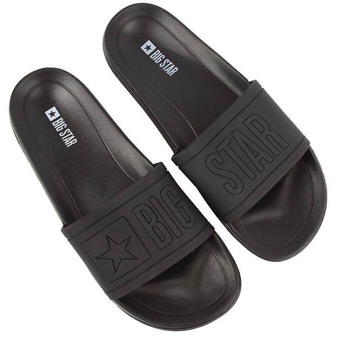Men's black rubber beach slippers Big Star DD174690 Men's black rubber beach slippers Big Star DD174690
