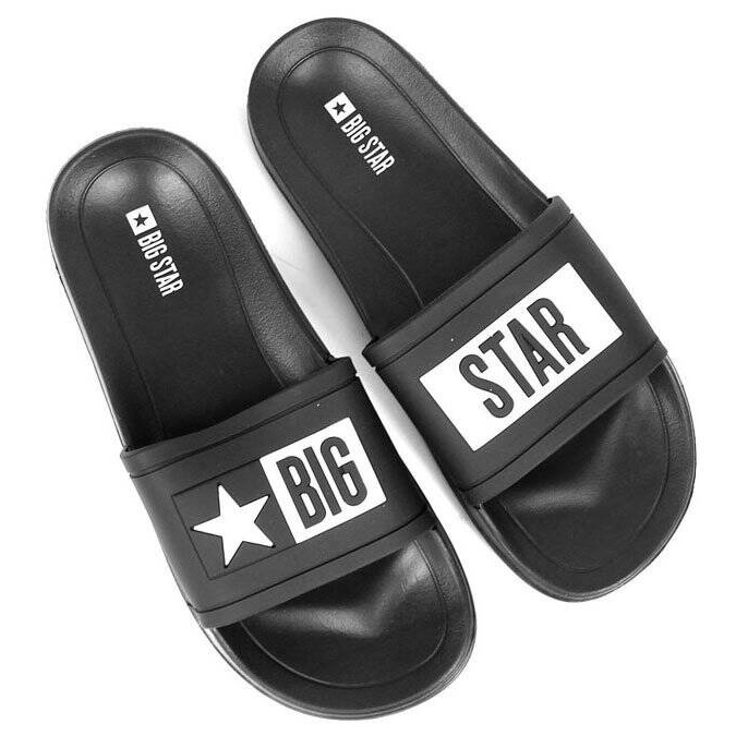 Men's black rubber beach slippers Big Star DD174699 Men's black rubber beach slippers Big Star DD174699