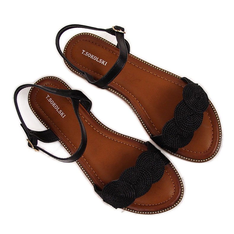 Women's flat black sandals T.Sokolski Women's flat black sandals T.Sokolski