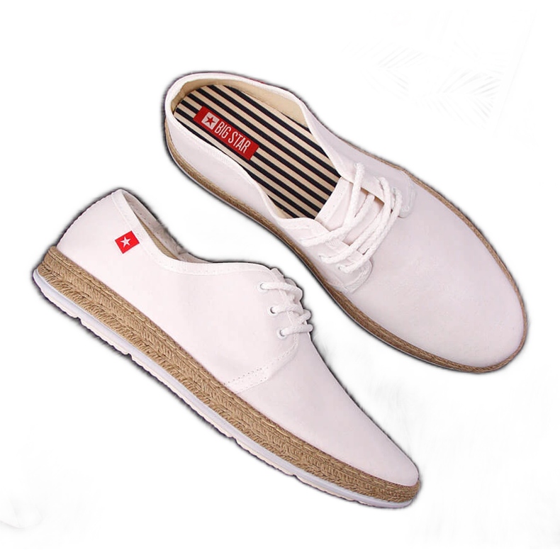 Women's white espadrilles sneakers Big Star FF276043