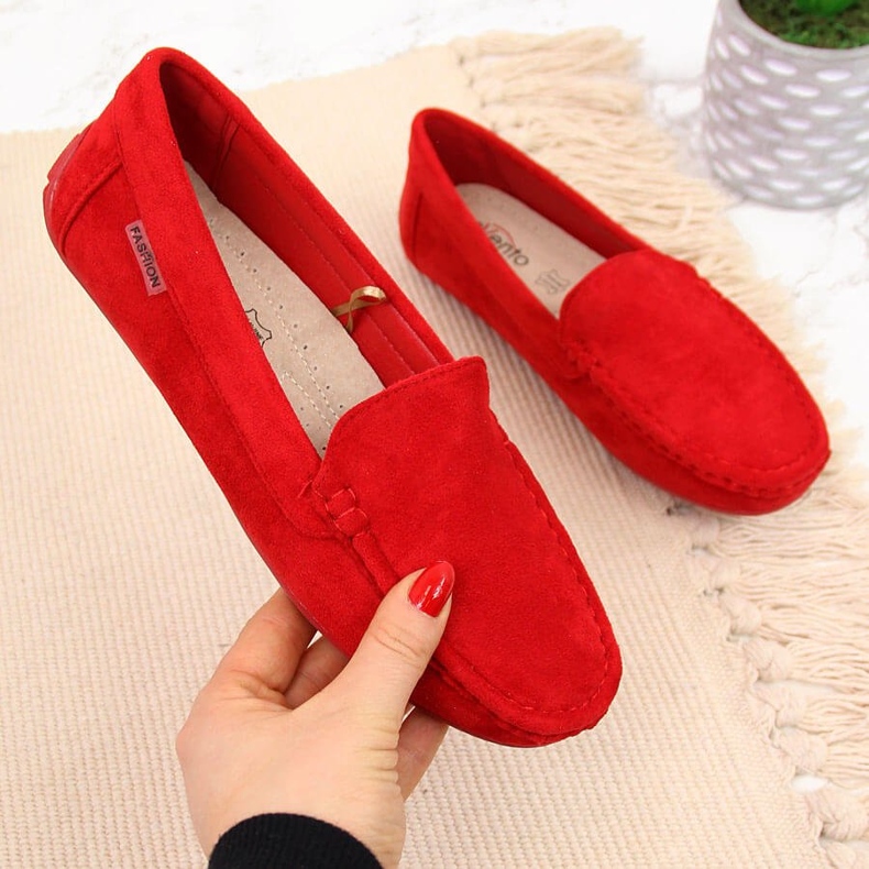 Women's red loafers eVento