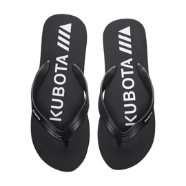 Men's black Kubota pool flip-flops