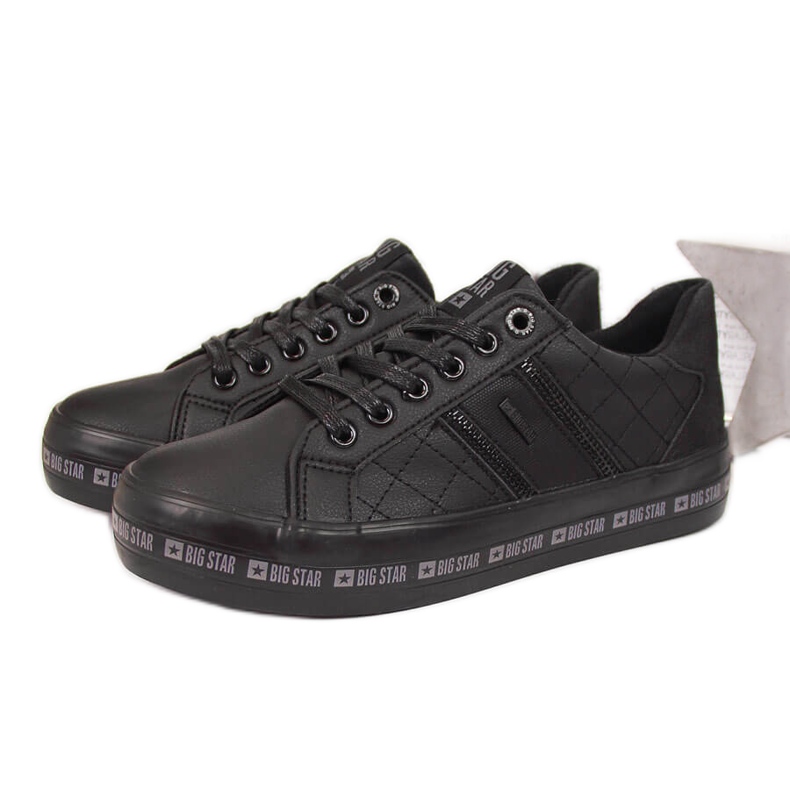 Black Women's black Big Star II274070 low-top sneakers Black Women's black Big Star II274070 low-top sneakers