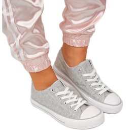 Atletico gray textile low sneakers grey