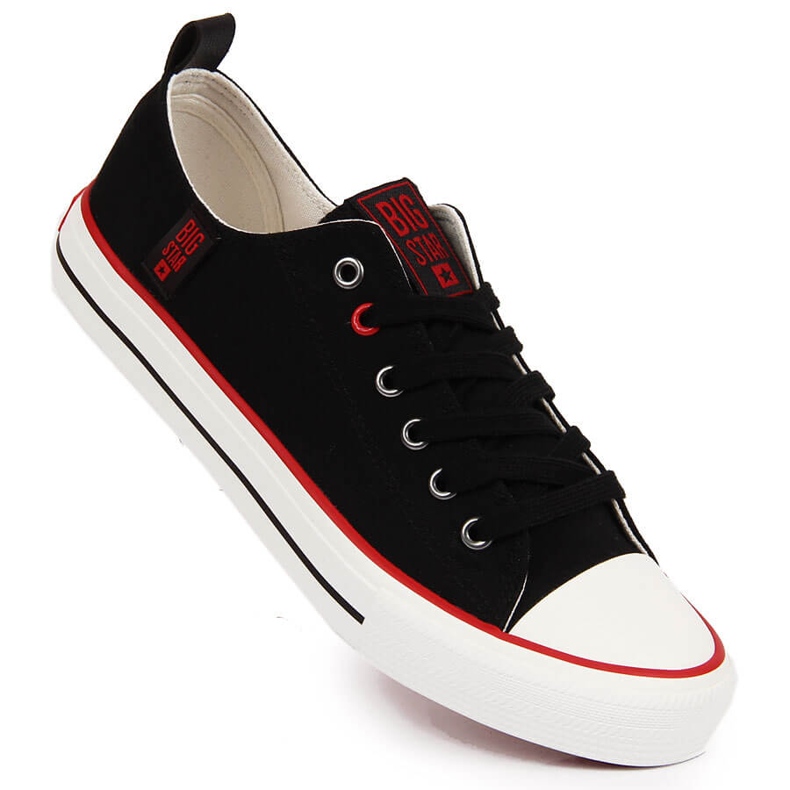 Black textile low sneakers Big Star JJ274122