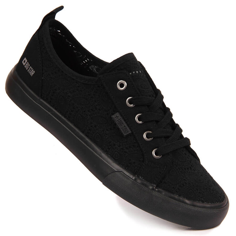 Low-top lace textile black Big Star JJ274064