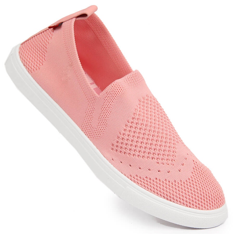 Women's slip on sneakers light pink Big Star FF274A606