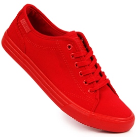 Low-top textile sneakers all red Big Star JJ274068