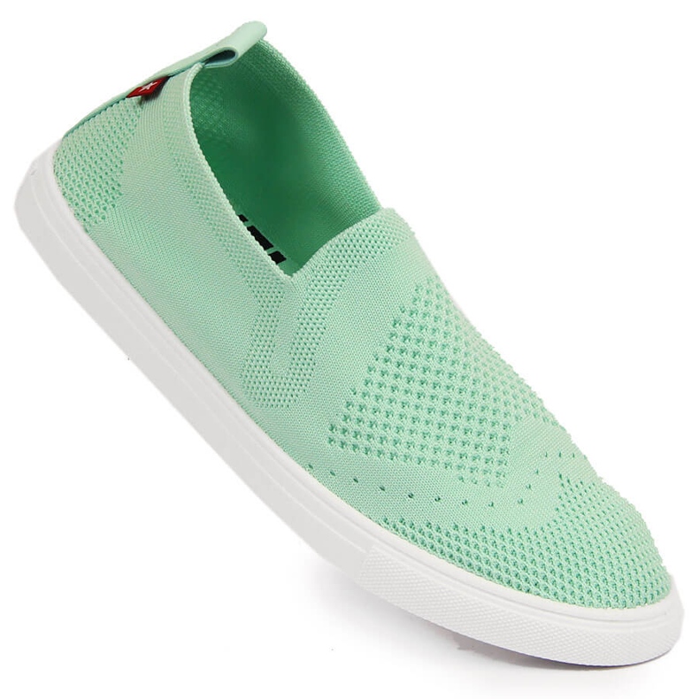 Women's mint slip on sneakers Big Star FF274A604 green