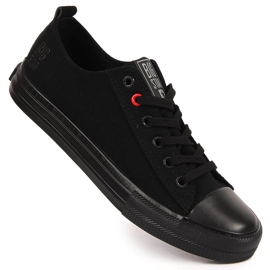 Textile low sneakers all black Big Star JJ274003