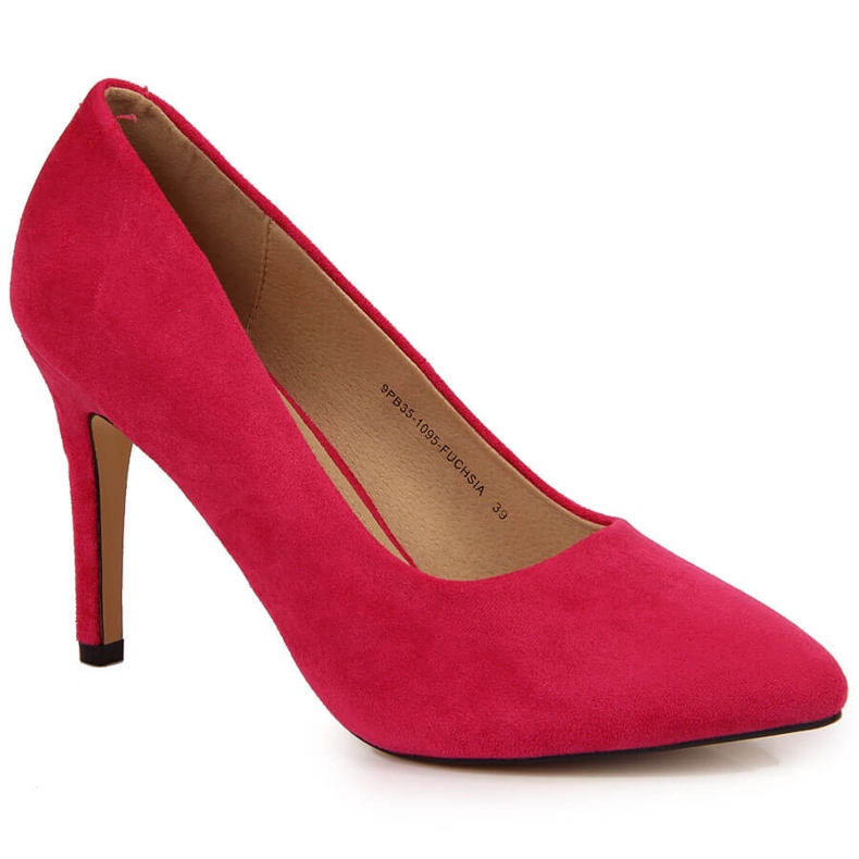 Pumps on a stiletto heel suede fuchsia eVento pink