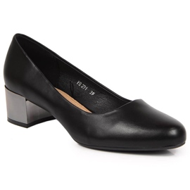 Pumps on a silver block black Sergio Leone