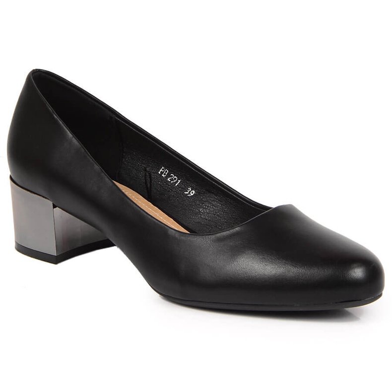 Pumps on a silver block black Sergio Leone