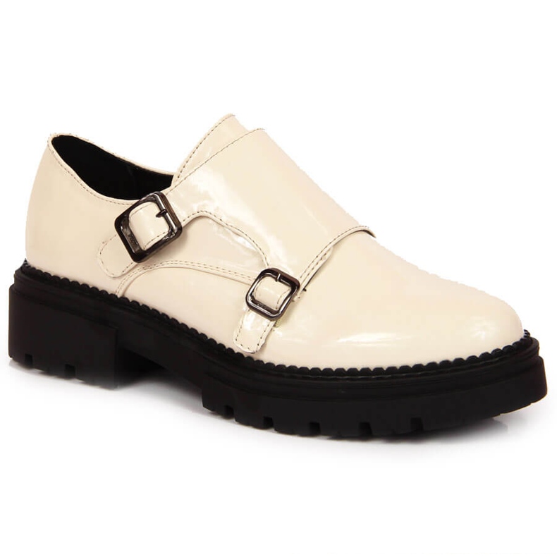 Platform shoes lacquered beige Laura La.Fi