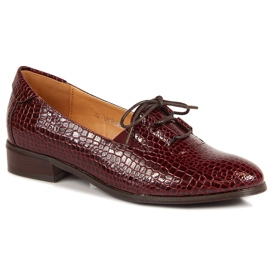 Brown laced lacquered shoes Potocki Brown laced lacquered shoes Potocki