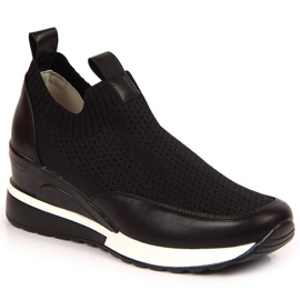 Women's black wedge shoes Potocki