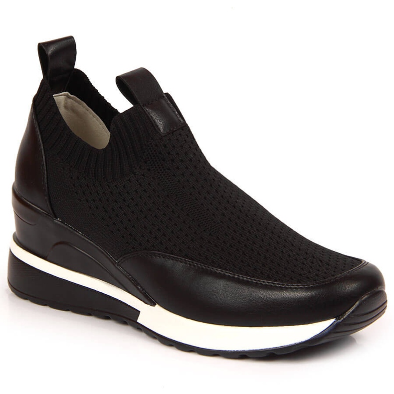 Women's black wedge shoes Potocki