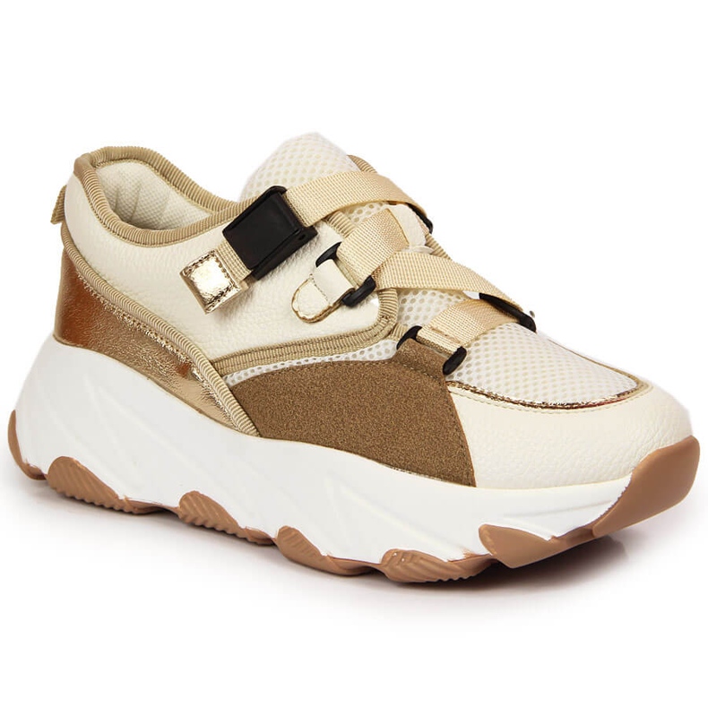 Women's sneakers on the cream platform Potocki multicolored