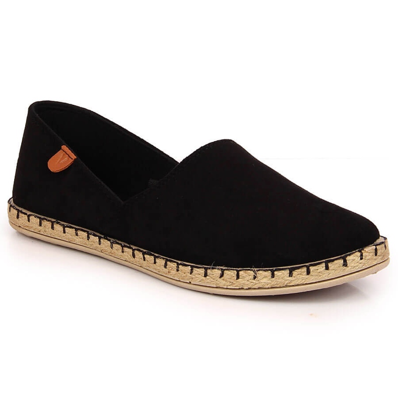 Black Vinceza women's espadrilles with a cut-out