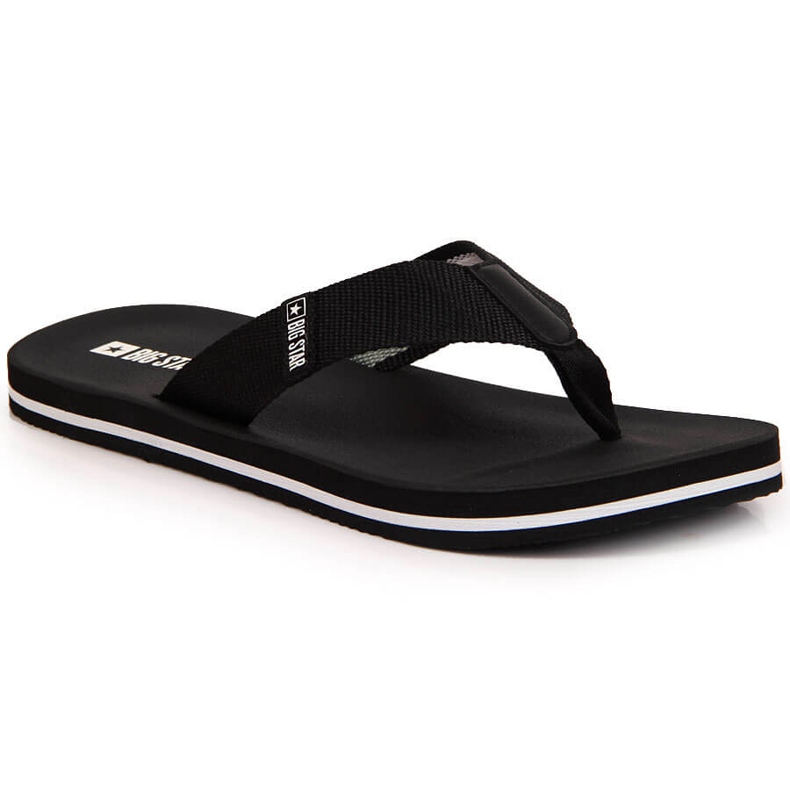 Men's black flip-flops Big Star JJ174519