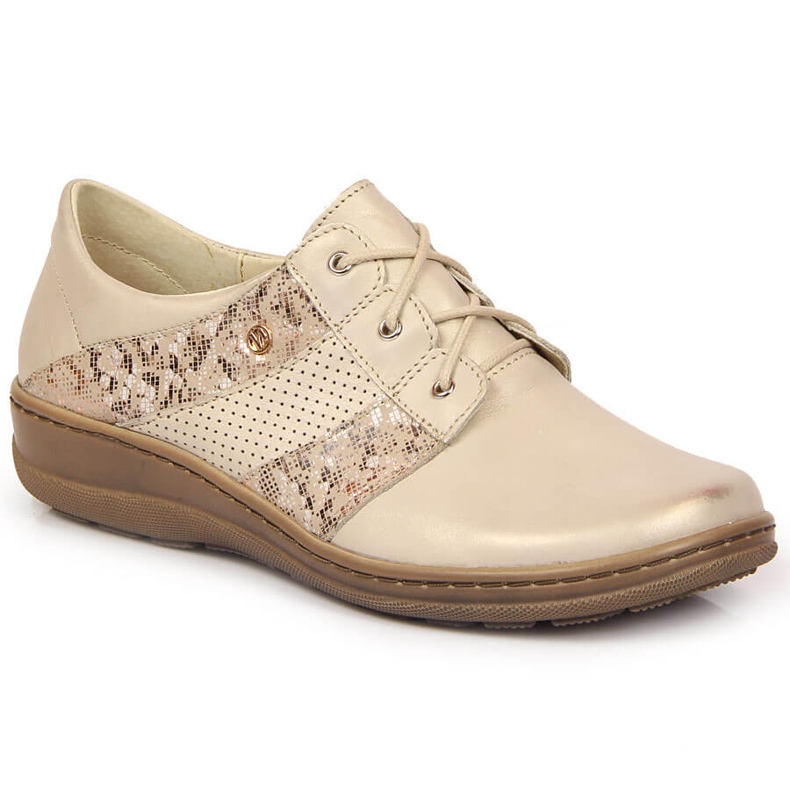 Comfortable golden leather shoes for women Helios 399 Comfortable golden leather shoes for women Helios 399