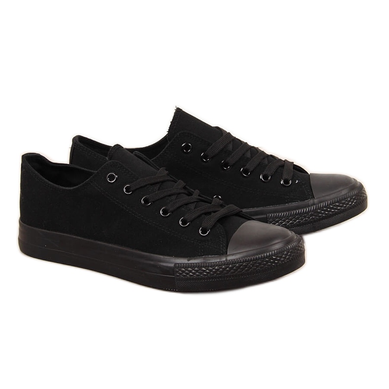 All black Atletico men's low sneakers