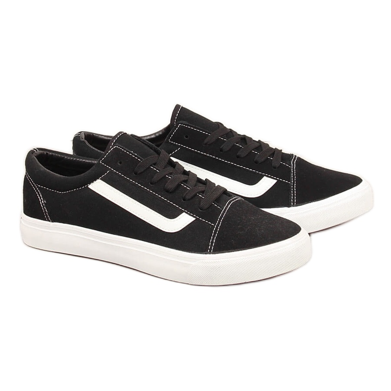 Atletico men's low-top black sneakers