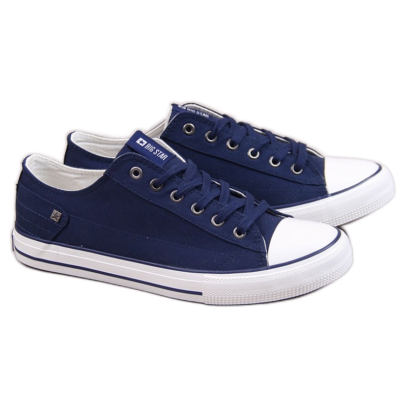Men's low-top navy blue sneakers Big Star DD174270