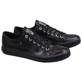 Men's black eco leather sneakers Big Star V174345
