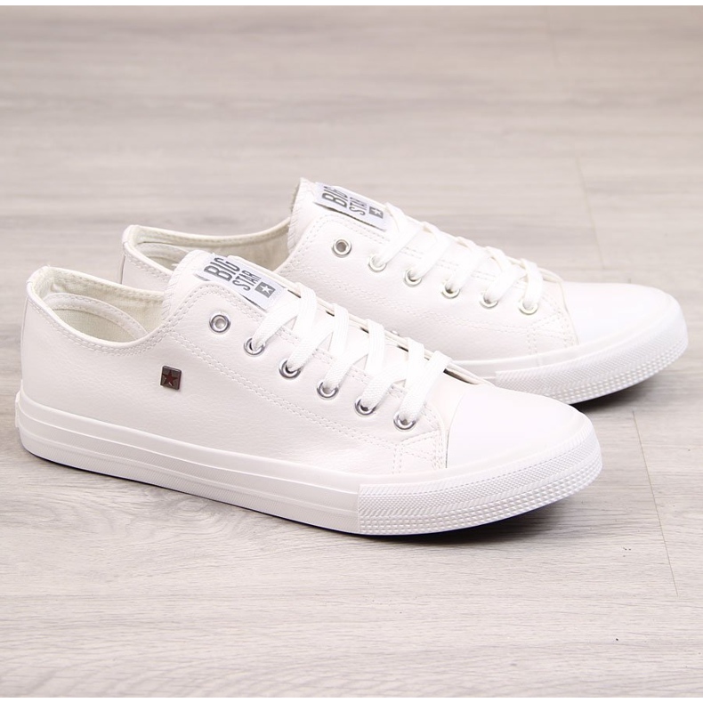 Men's white eco leather sneakers Big Star V174347